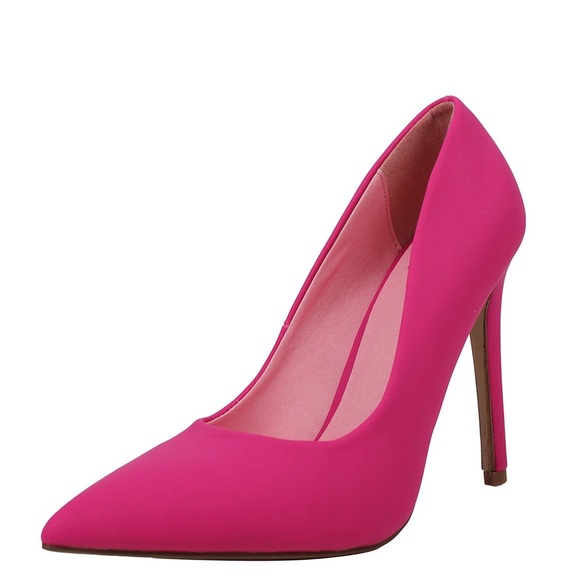 1 left! Delicious Hot Pink Closed Toe PUMP 4” Heel - Picture 2 of 6